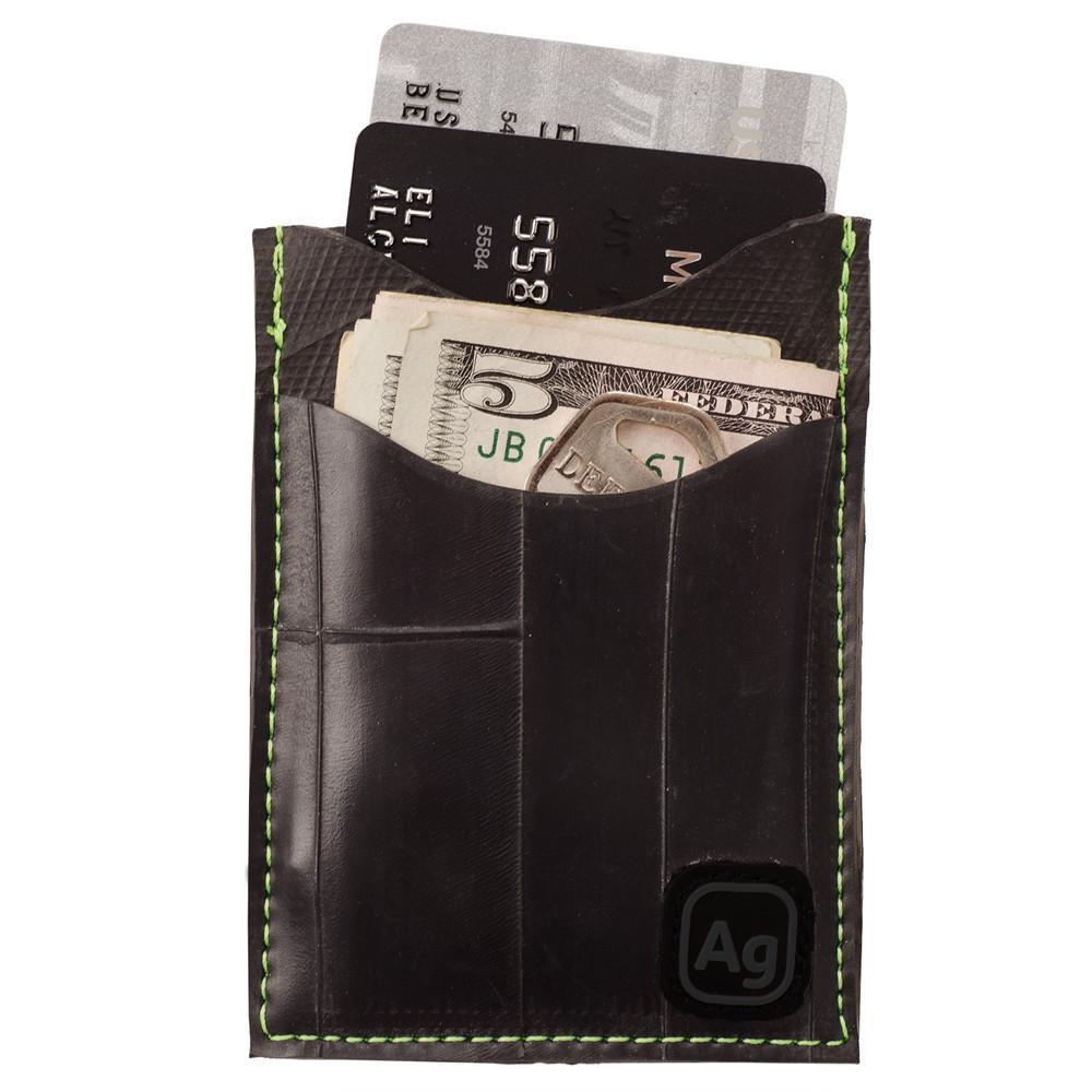Night Owl Wallet - upcycled truck tube - Made in the USA - Saves Landfill Space!